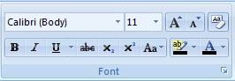 Font Tab